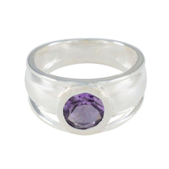 Joaquina Abstract Purple Solitaire Ring Amethyst Purple