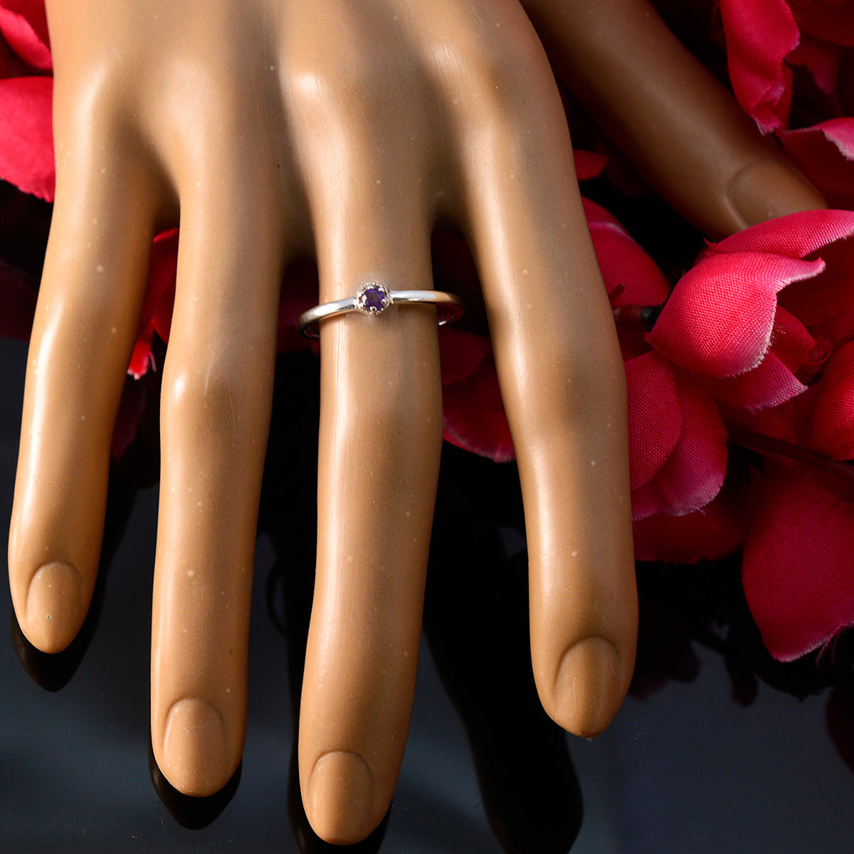 Lakshmi Glamorous Purple Solitaire Ring