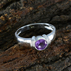 Meera Feminine Purple Solitaire Ring
