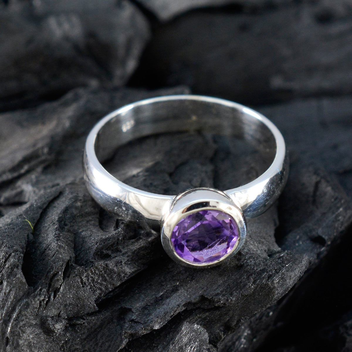 Grace Trendy Purple Solitaire Ring