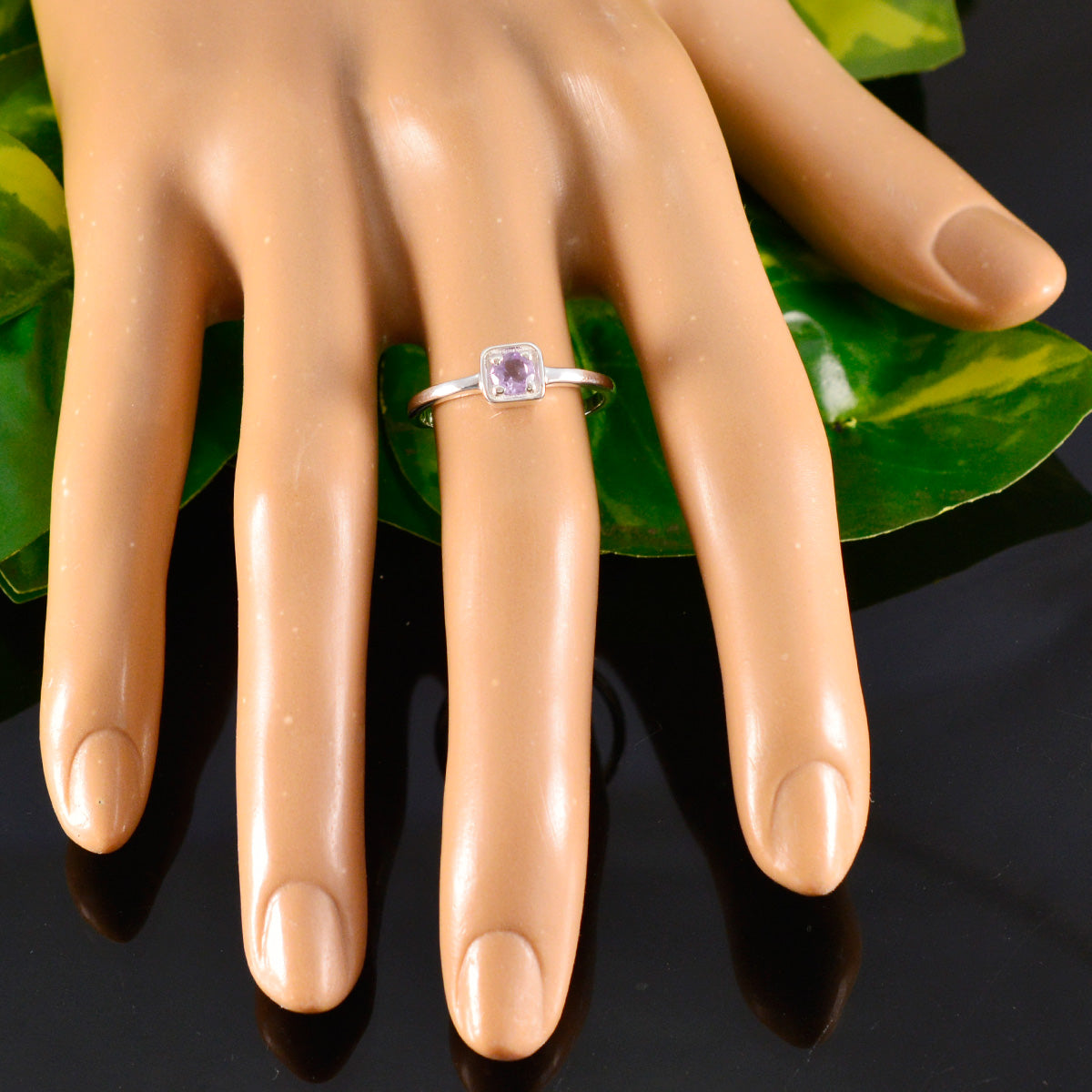 Priya Graceful Purple Solitaire Ring