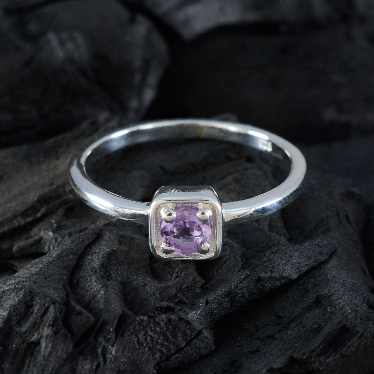 Priya Graceful Purple Solitaire Ring