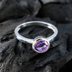 zazlle Contemporary Purple Solitaire Ring