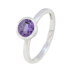 zazlle Contemporary Purple Solitaire Ring