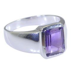 Natcha Signet Purple Solitaire Ring