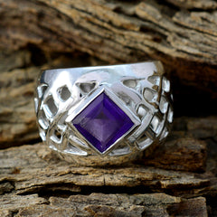 Skylar Retro Purple Solitaire Ring