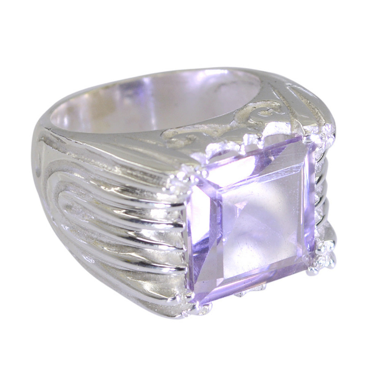Zoe Artisan Purple Solitaire Ring