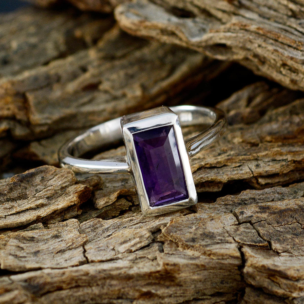 Araya Boho Purple Solitaire Ring