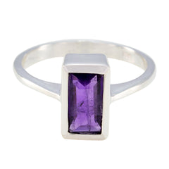 Araya Boho Purple Solitaire Ring Amethyst Purple