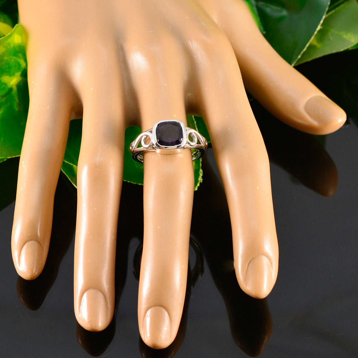 Skylar Modern Purple Solitaire Ring