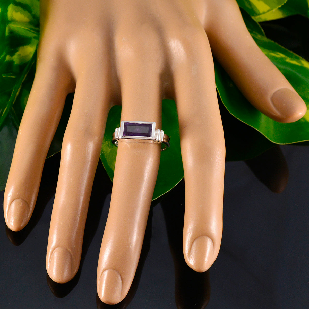 Ida Modern Purple Solitaire Ring