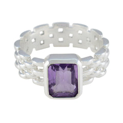 Putri Art Deco Purple Solitaire Band Amethyst Purple