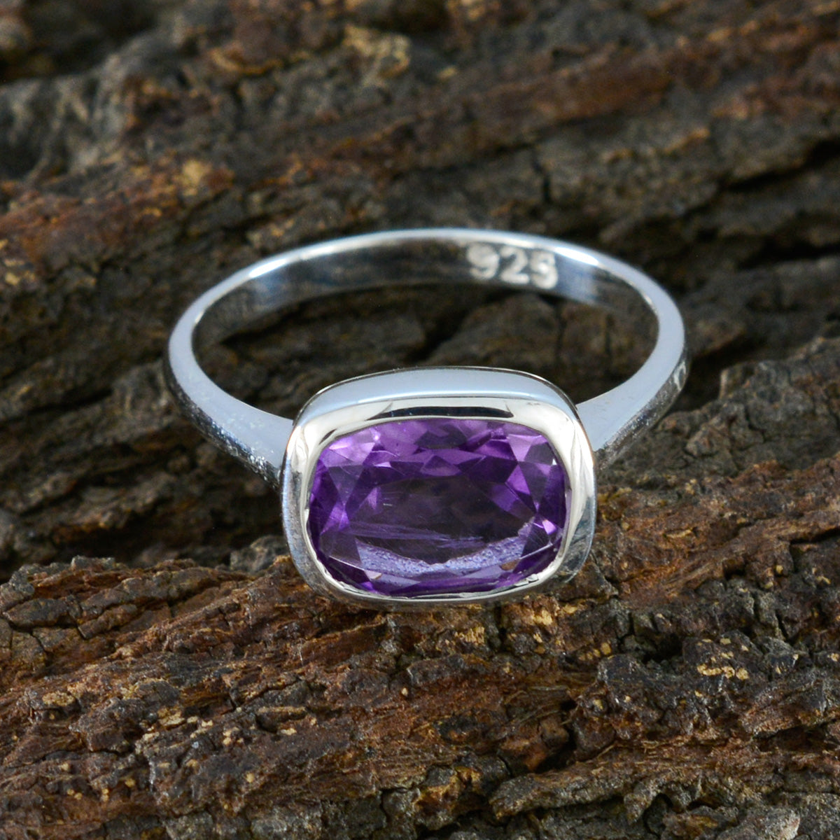 Natalia Boho Purple Solitaire Ring