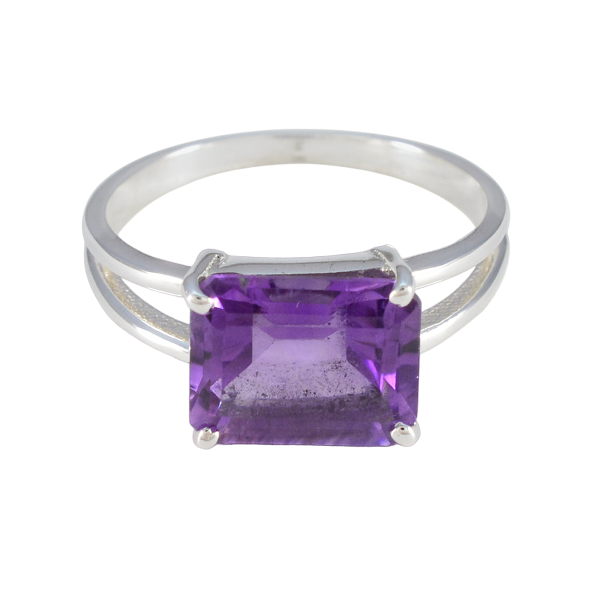 Maria Abstract Purple Solitaire Ring Amethyst Purple
