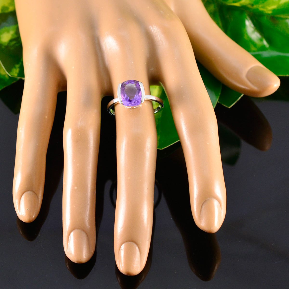 Hina Boho Purple Solitaire Ring
