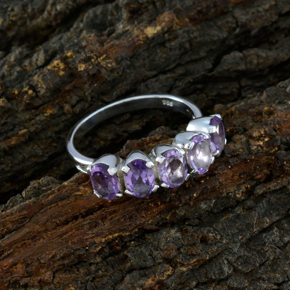 Aisha Artisan Purple Penta Ring