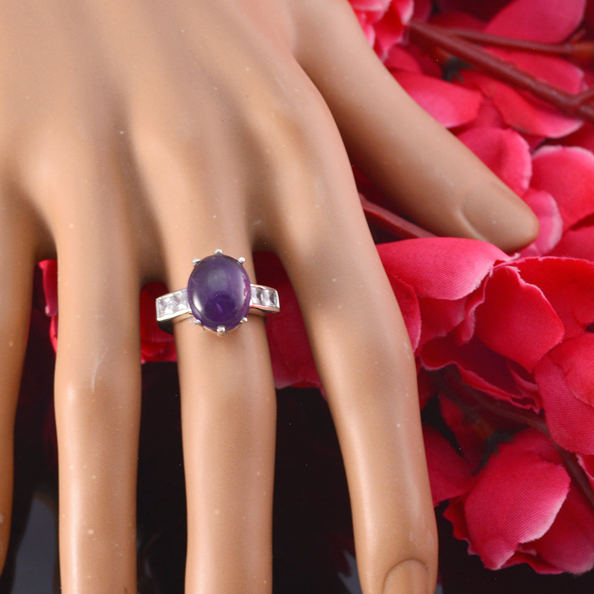 Bianca Fairytale Purple Halo Ring