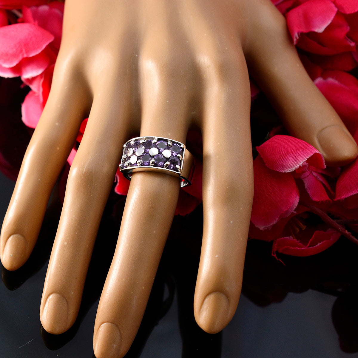 Ivana Trendy Purple multiple Ring