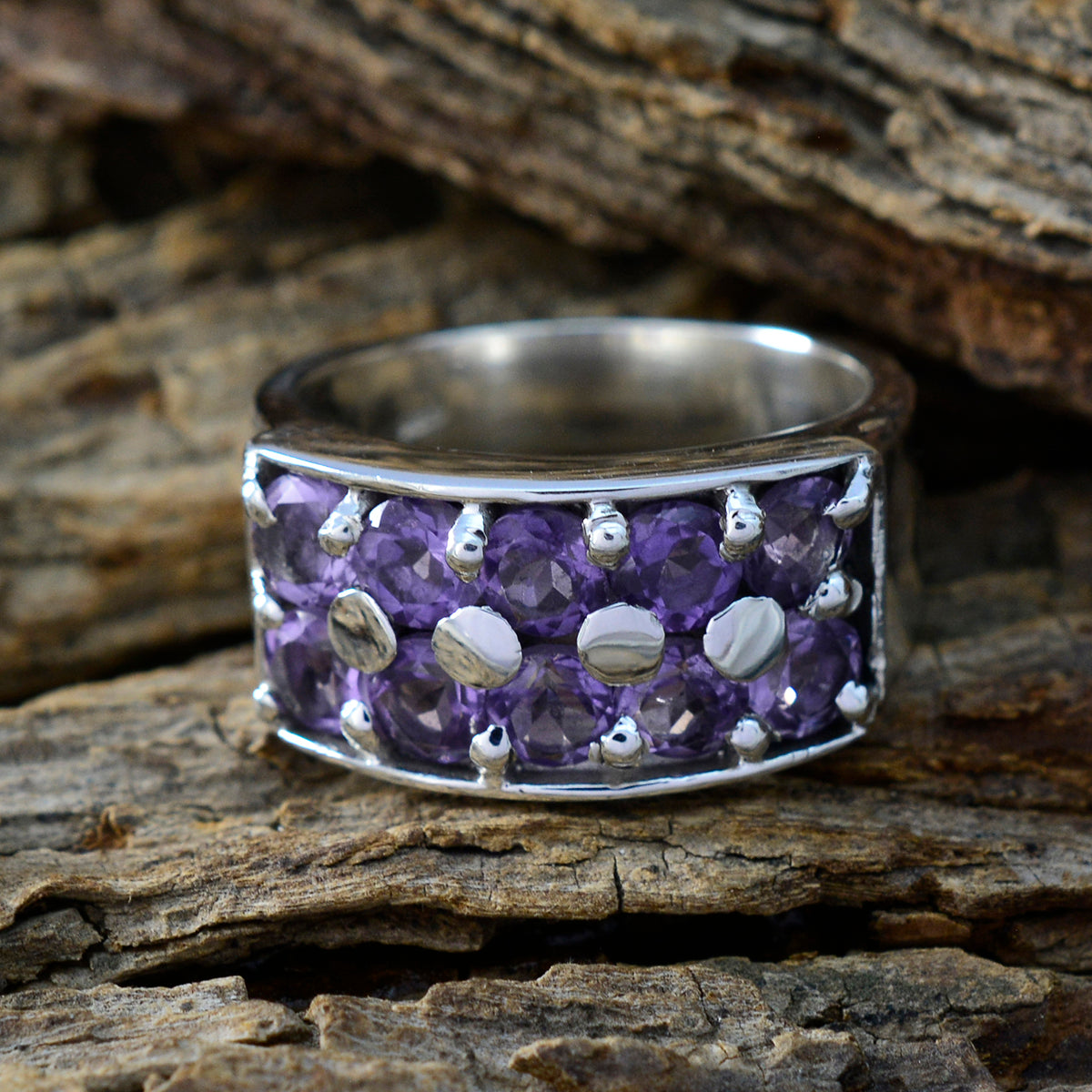 Ivana Trendy Purple multiple Ring