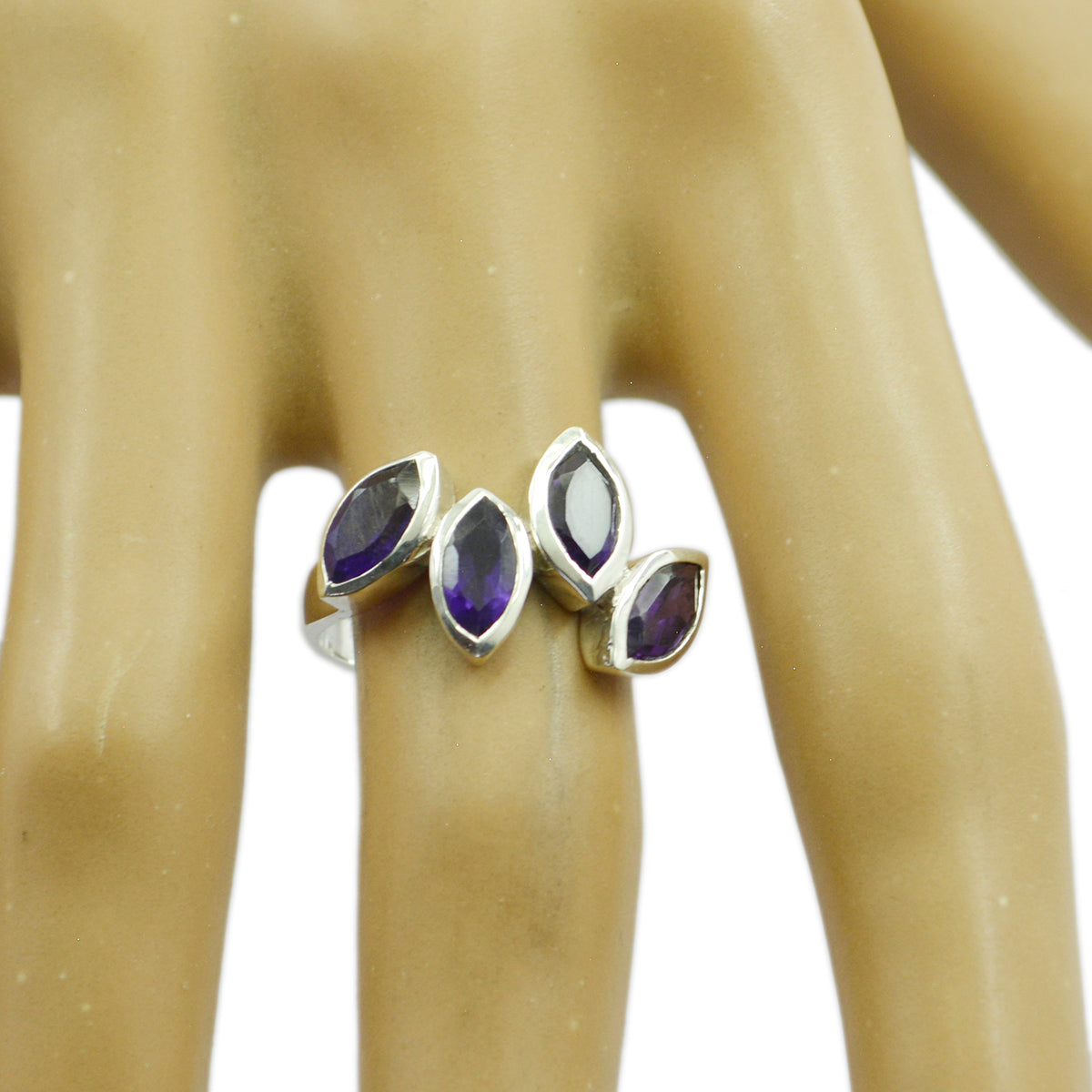 Naomi Abstract Purple quarter Ring