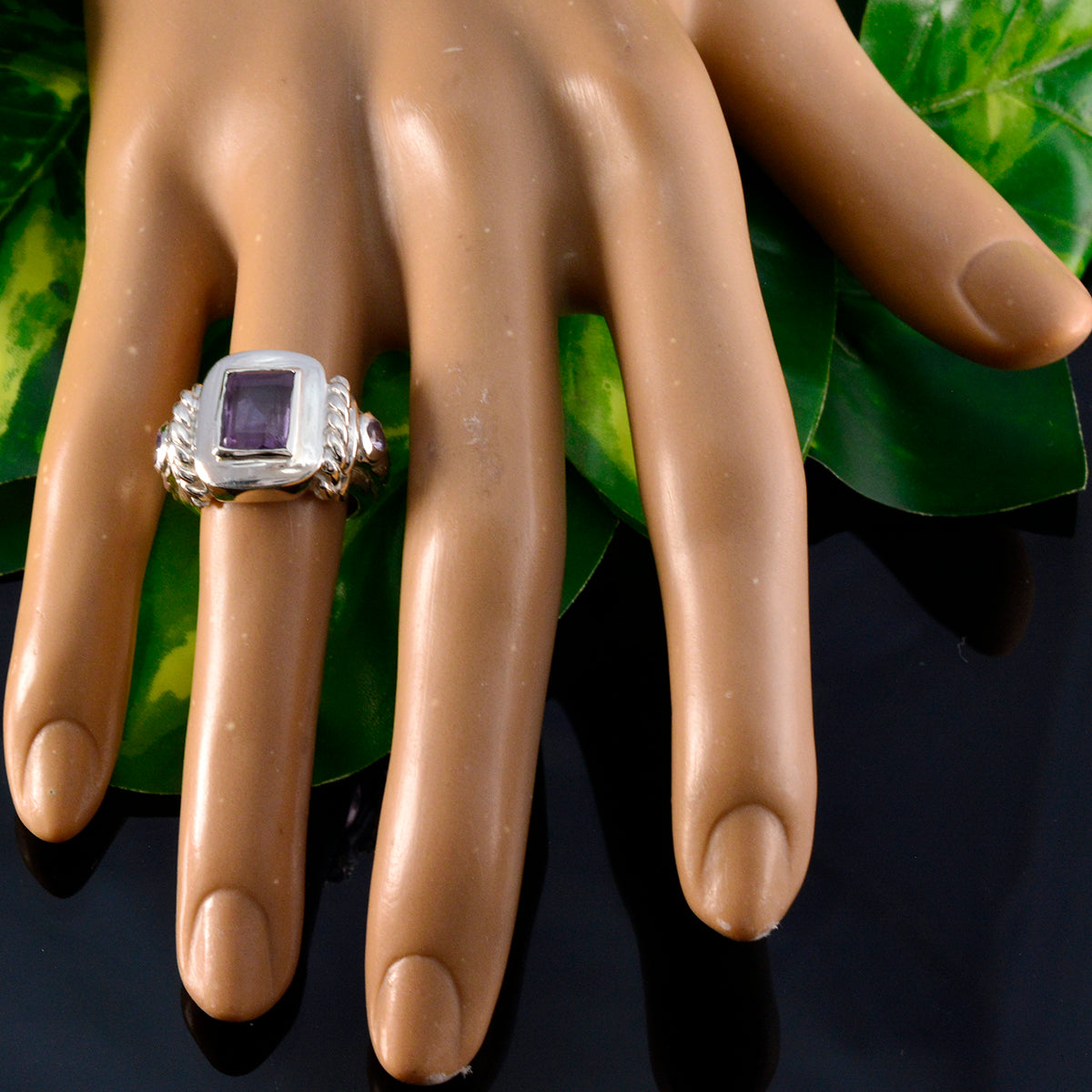Valentina Abstract Purple Trilogy Ring