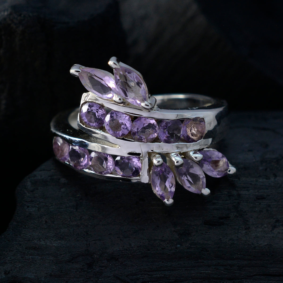 Tereza Feminine Purple multiple Ring