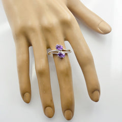 Alice Feminine Purple Toi et Moi Ring