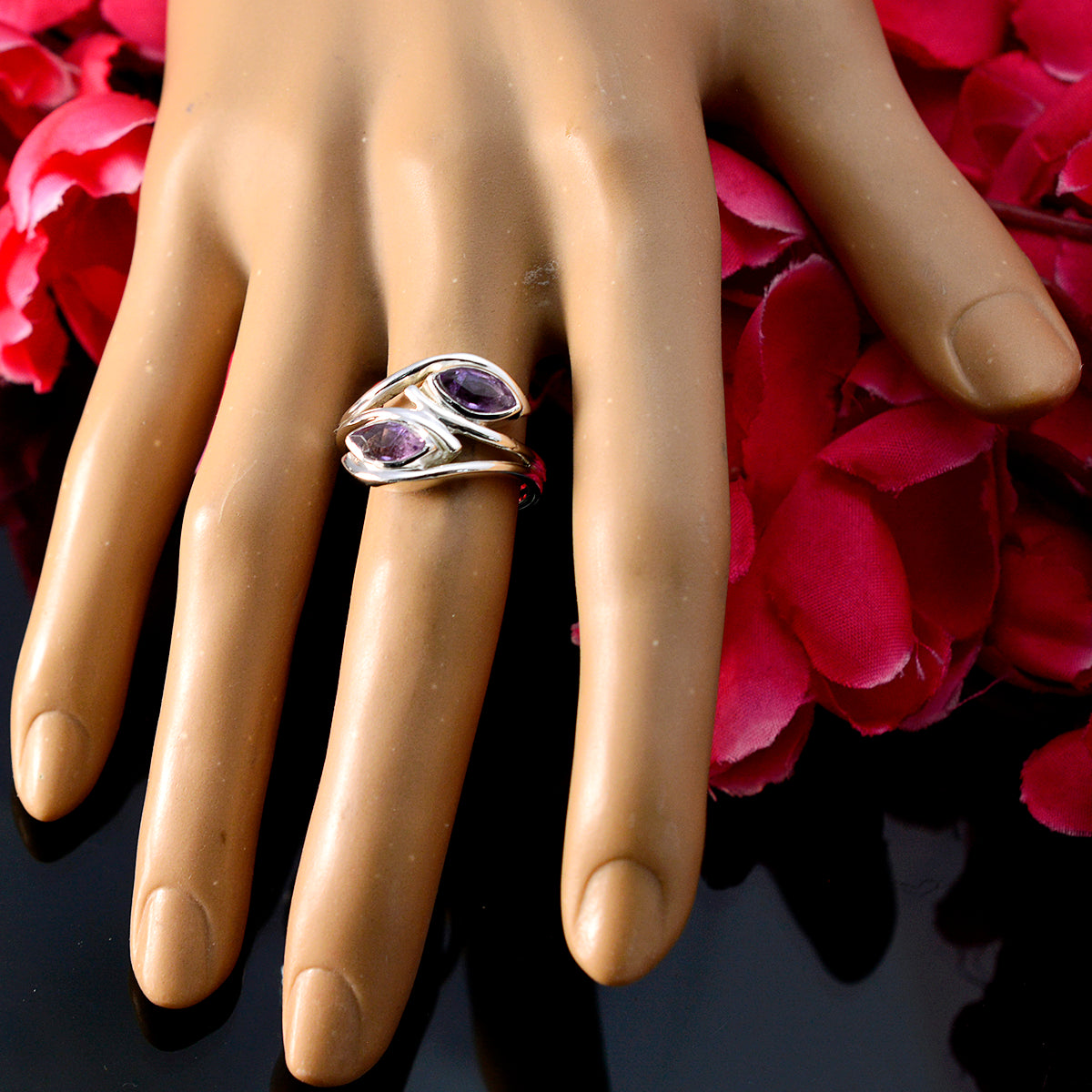 Lakshmi Fairytale Purple Toi et Moi Ring