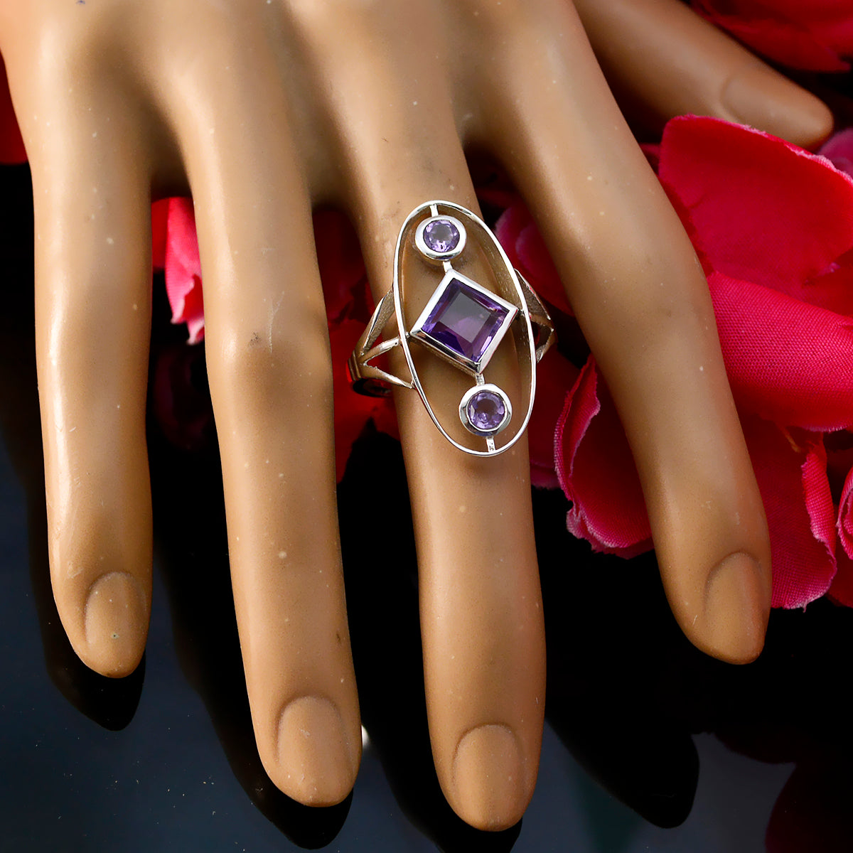 Renata Romantic Purple Trilogy Ring