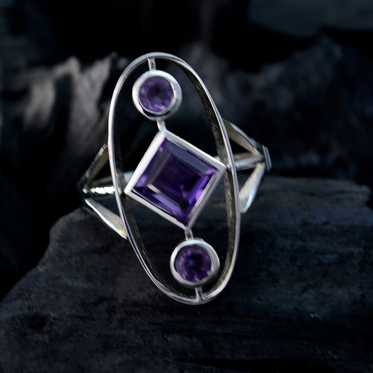 Renata Romantic Purple Trilogy Ring