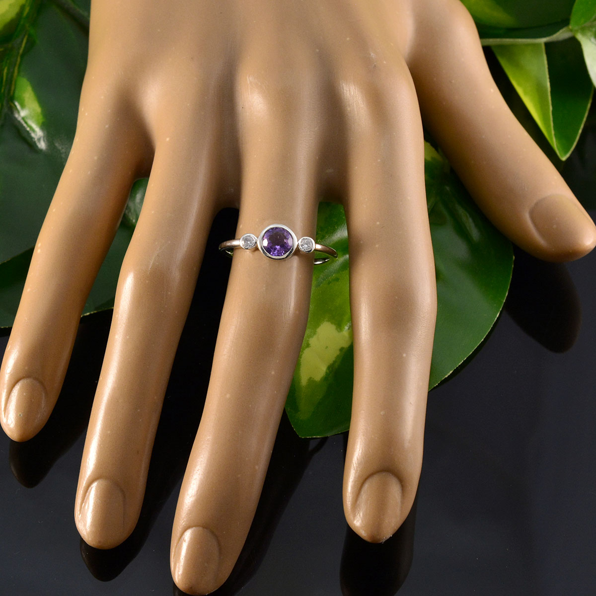 Naomi Luxurious Purple Trilogy Ring