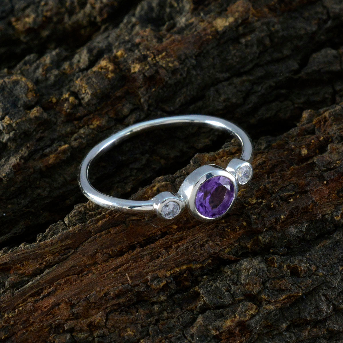 Naomi Luxurious Purple Trilogy Ring