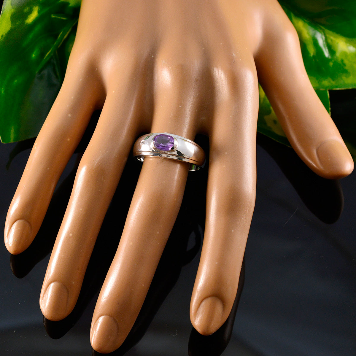 Grace Feminine Purple Toi et Moi Ring