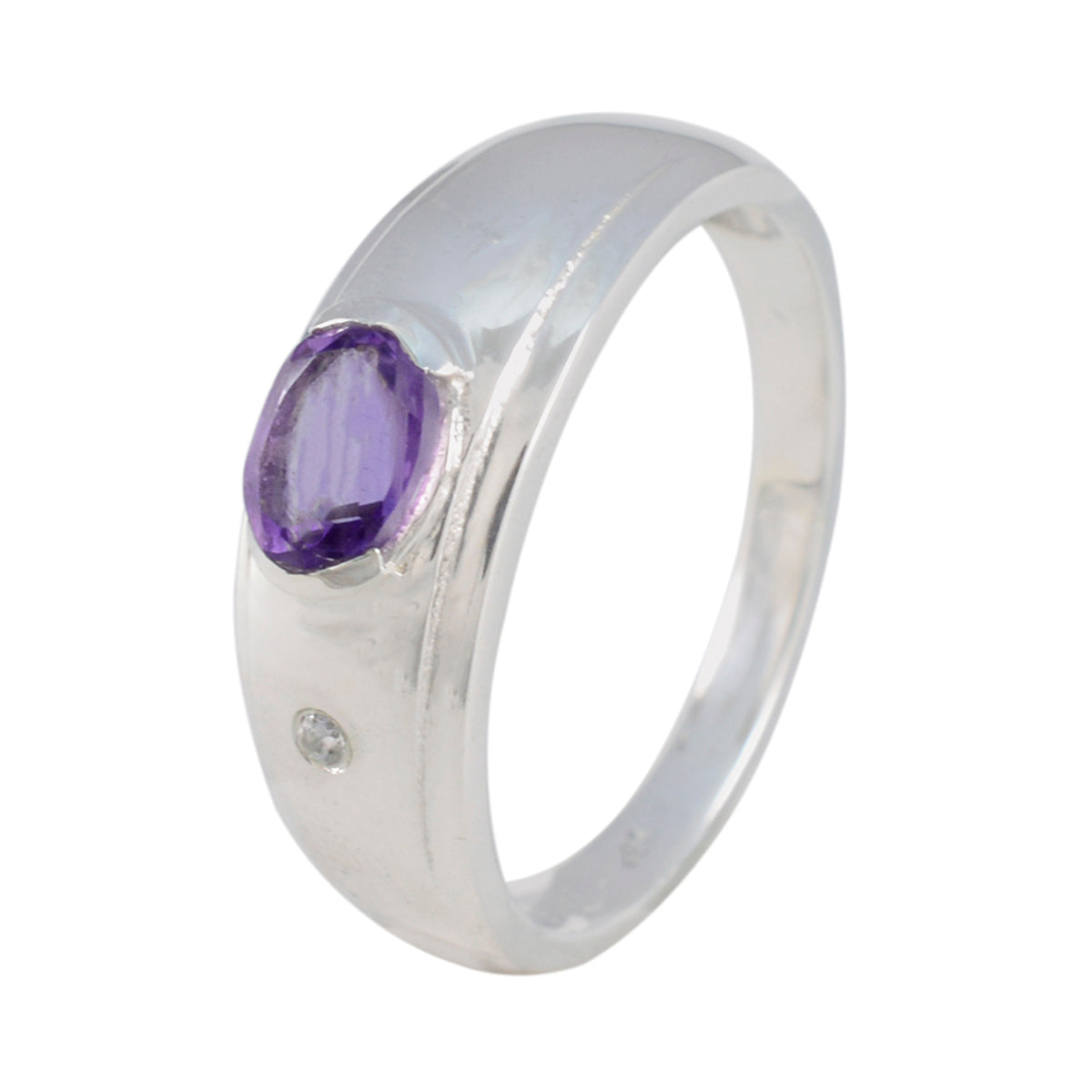 Grace Feminine Purple Toi et Moi Ring