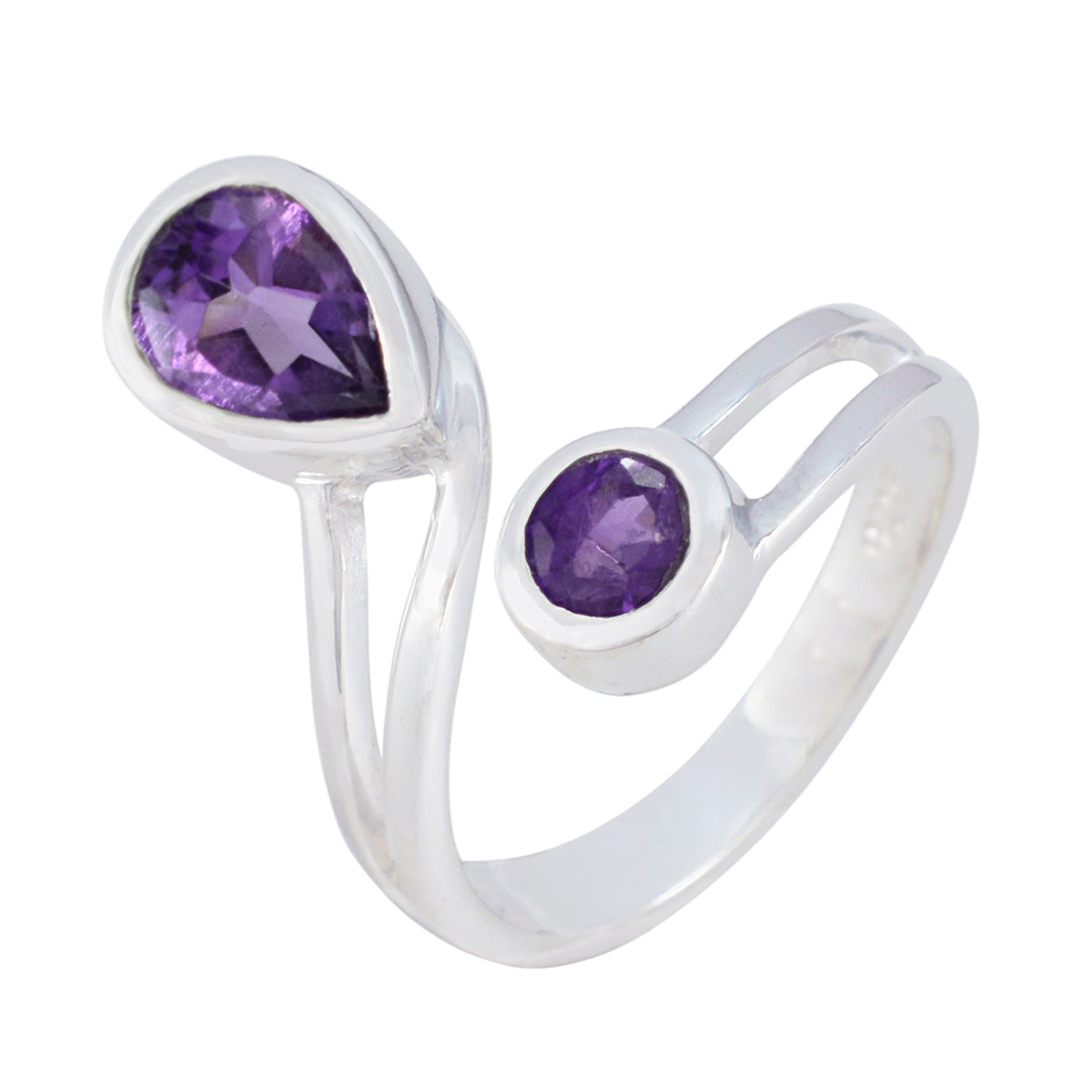 Riya Romantic Purple Toi et Moi Ring