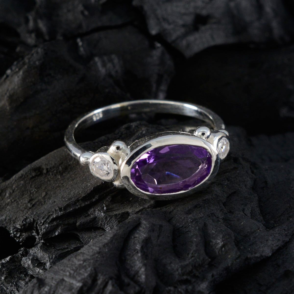 Aisha Abstract Purple Trilogy Ring