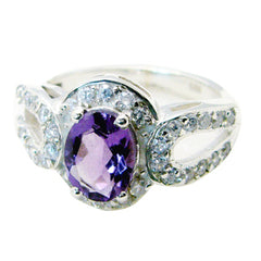 Bianca Abstract Purple Halo Ring Amethyst Purple