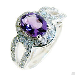 Bianca Abstract Purple Halo Ring