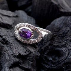 Yuna Feminine Purple Halo Ring