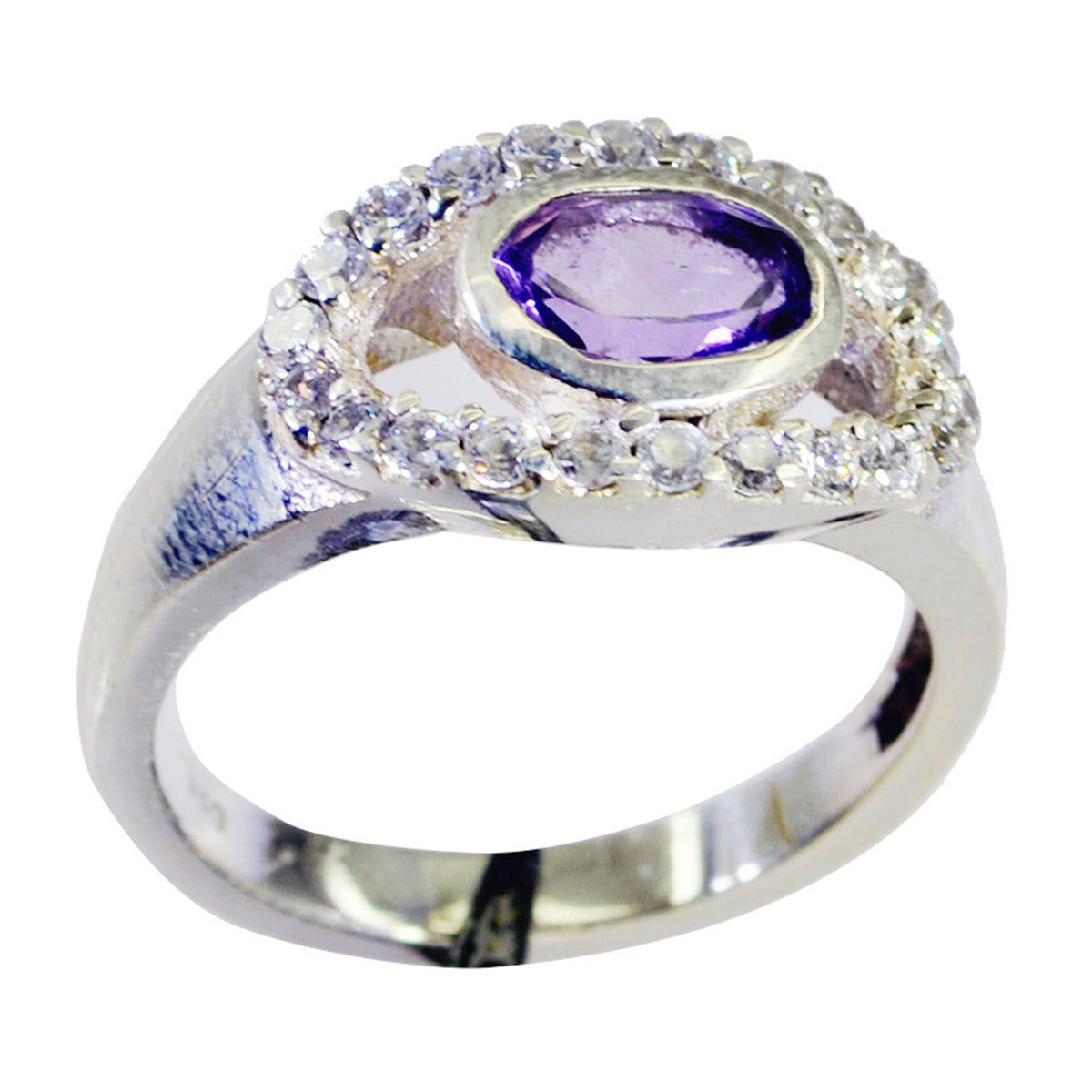 Yuna Feminine Purple Halo Ring