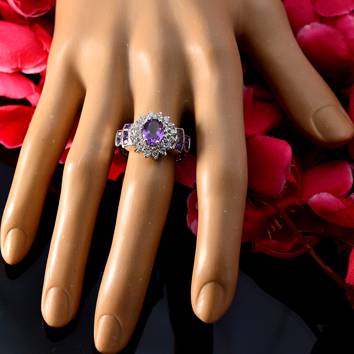 Alejandra Boho Purple Halo Ring