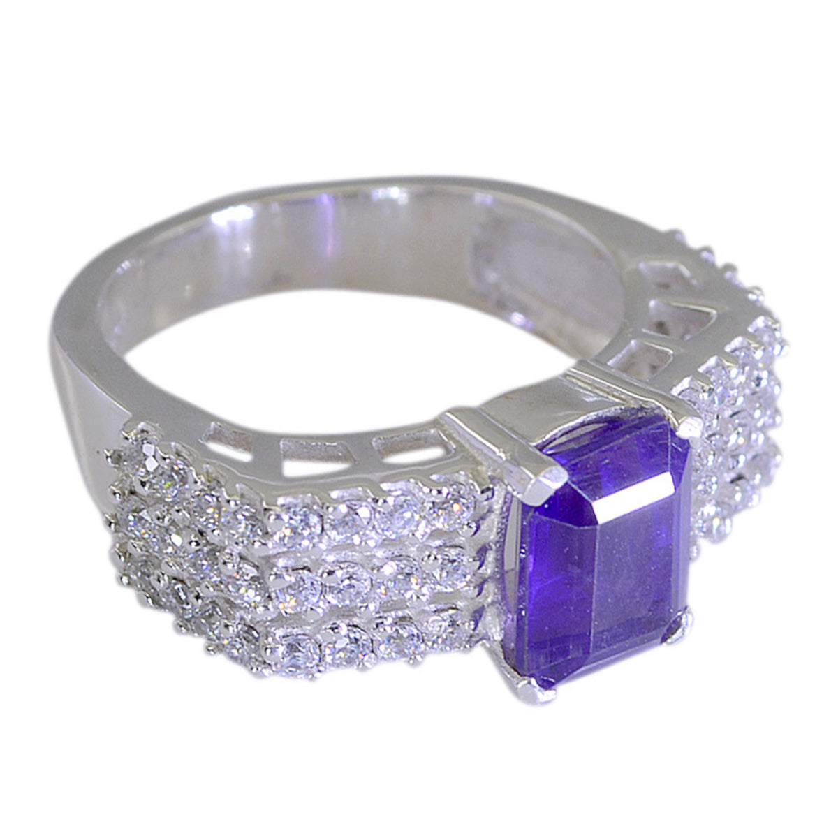 Lea Abstract Purple Halo Ring