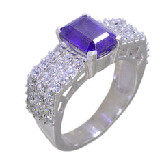 Lea Abstract Purple Halo Ring