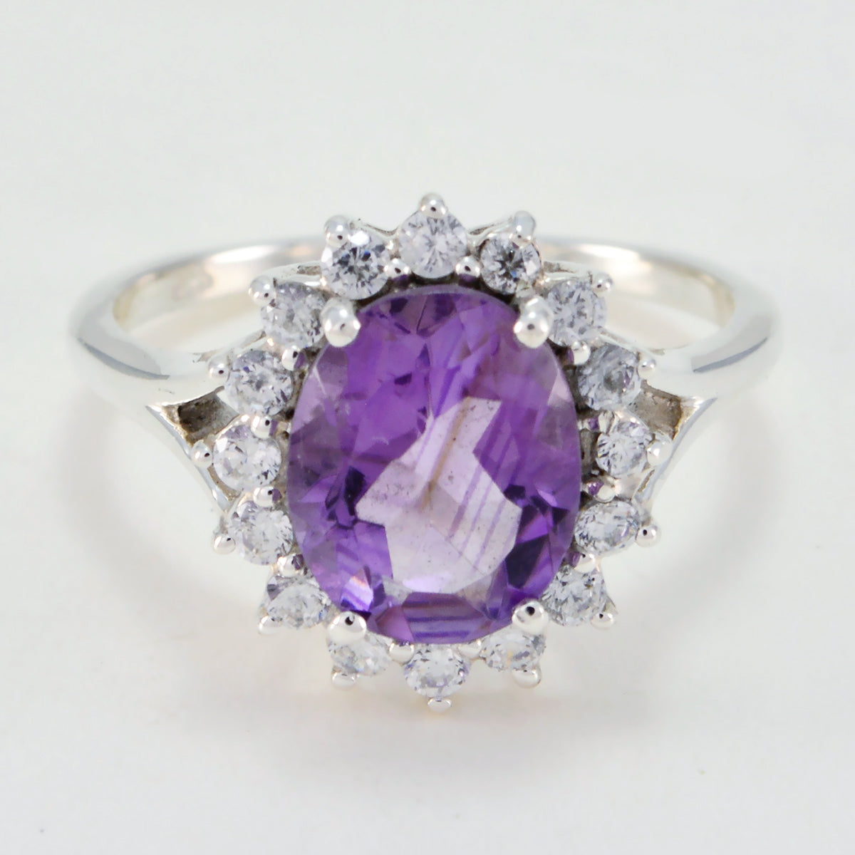 Lakshmi Abstract Purple Halo Ring