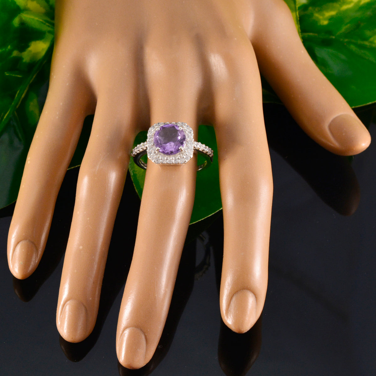 Cecilia Love Purple Halo Ring