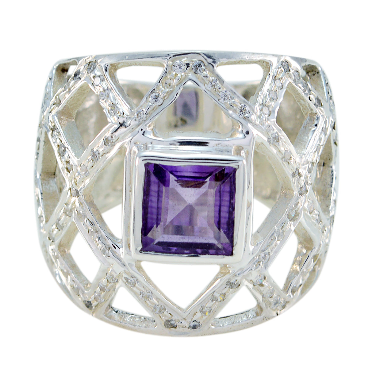 Aurora Abstract Purple Halo Ring