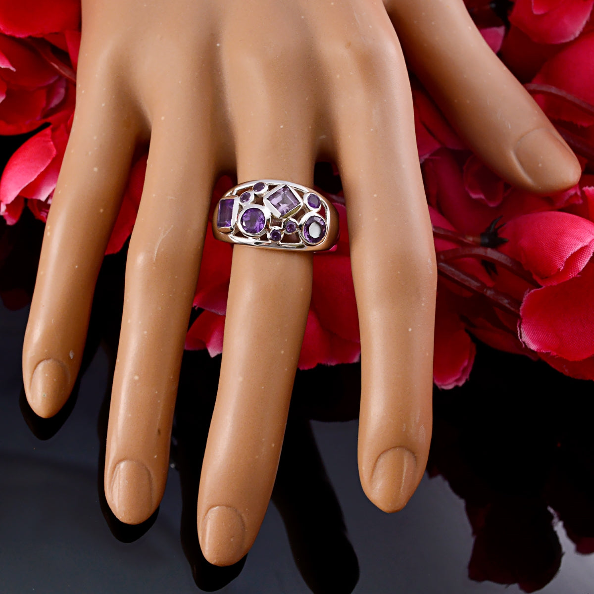 Rosa Contemporary Purple quarter Ring
