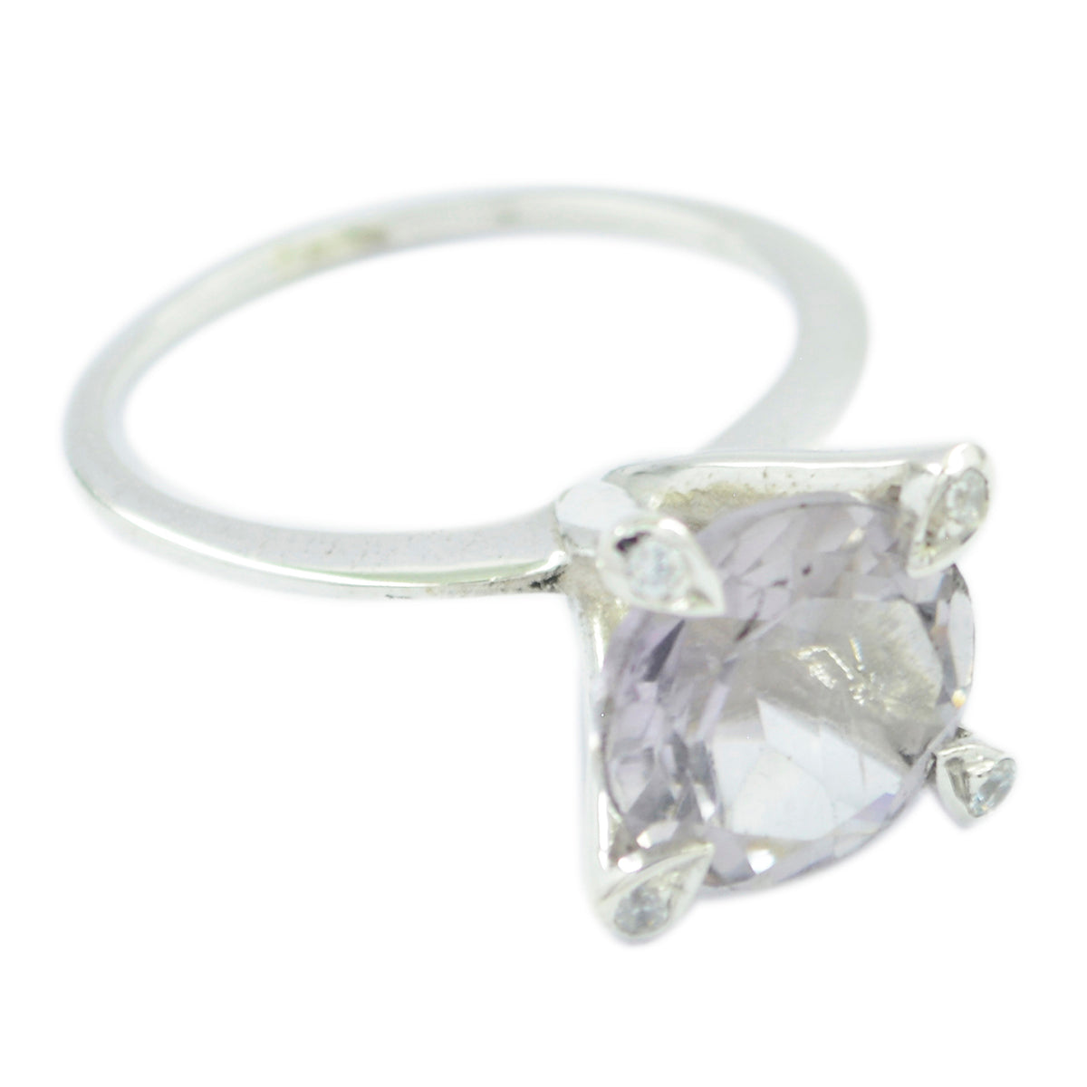 Ángeles Luxurious Purple Halo Ring Amethyst Purple