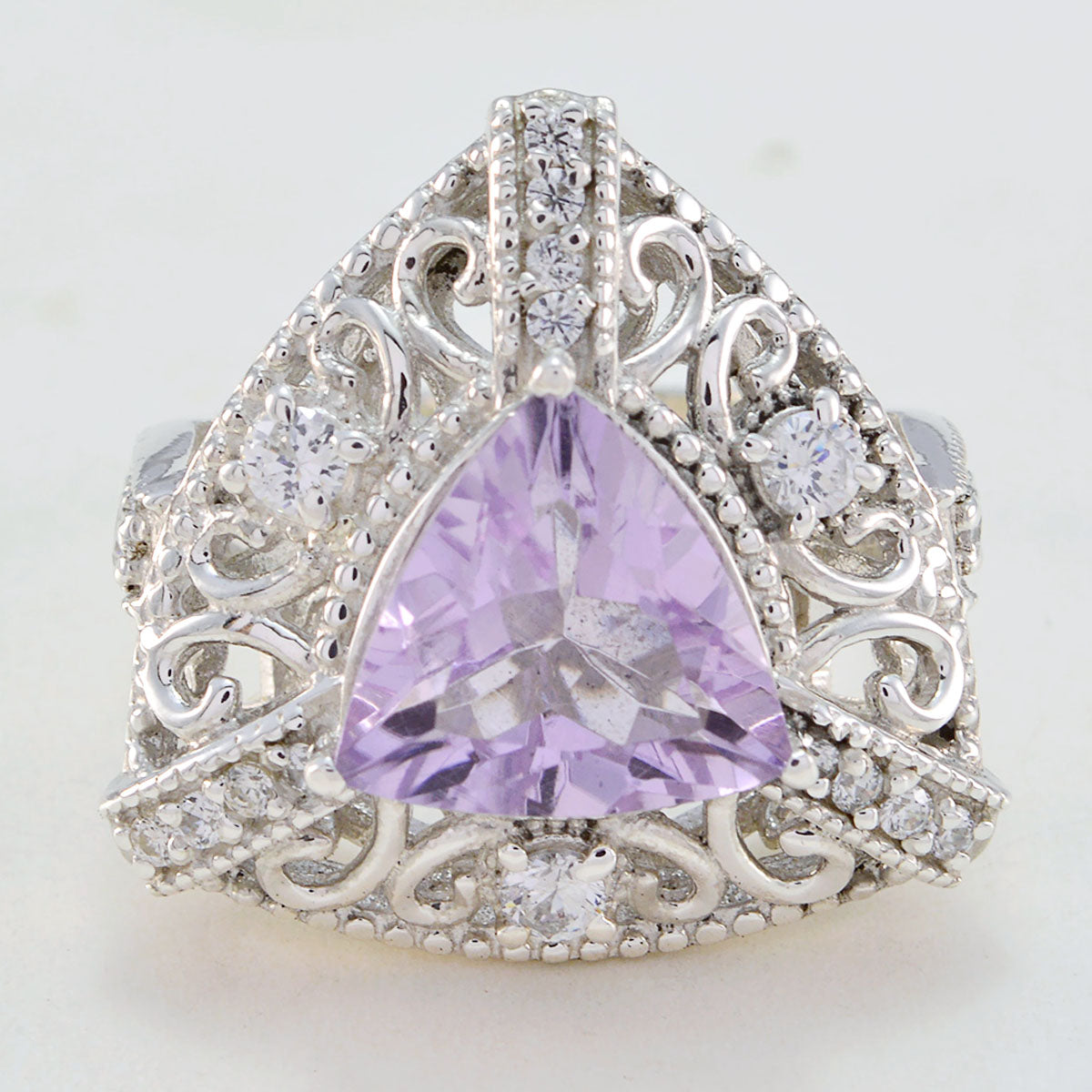 Clara Filigree Purple Halo Ring
