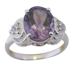 Riley Romantic Purple Halo Ring Amethyst Purple